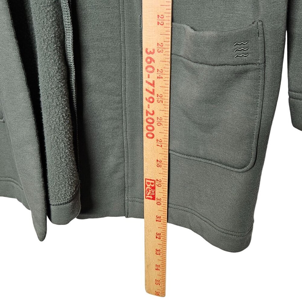 Free Fly Womens Open Front Cardigan Pockets Lightweight Bamboo Blend L Green - Picture 6 of 8